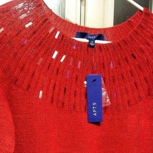 New APT 9 Sequined Holiday Sweater